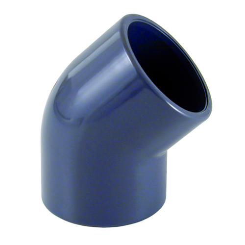 Glue Imperial Fittings;  1/2" To 4" PVC Elbow x 45o Solvent Weld 