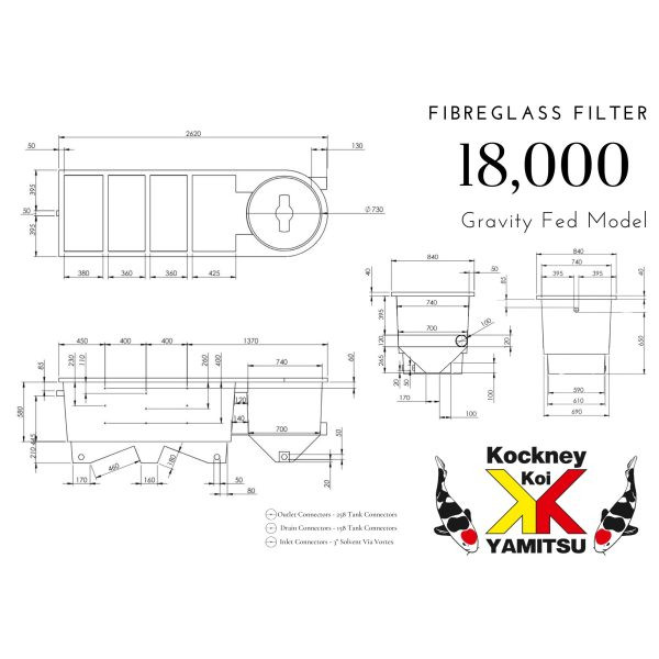Kockney Koi 18000V Fibreglass Filter Dimensions Kockney Koi 18000V Fibreglass Filter Dimensions