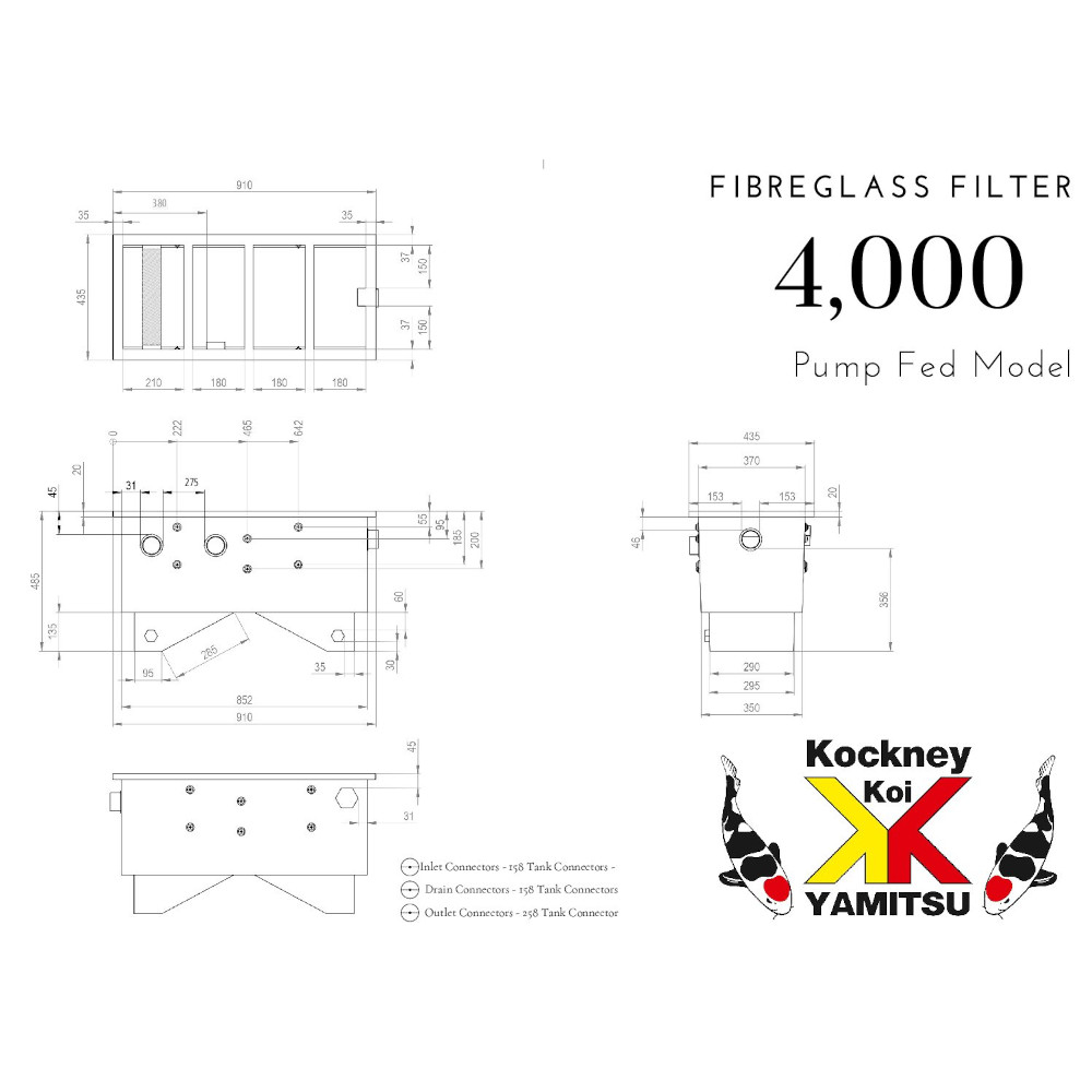 Kockney Koi Filter 4000 Dimensions
