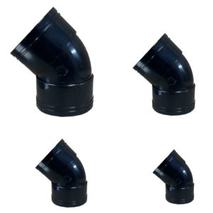 Black Waste 45 Degree Bends