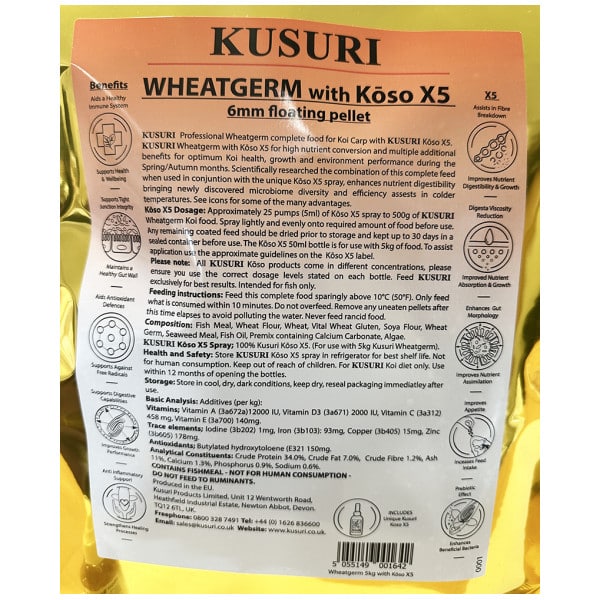 Kusuri Wheatgerm with Kōso X 5kg label