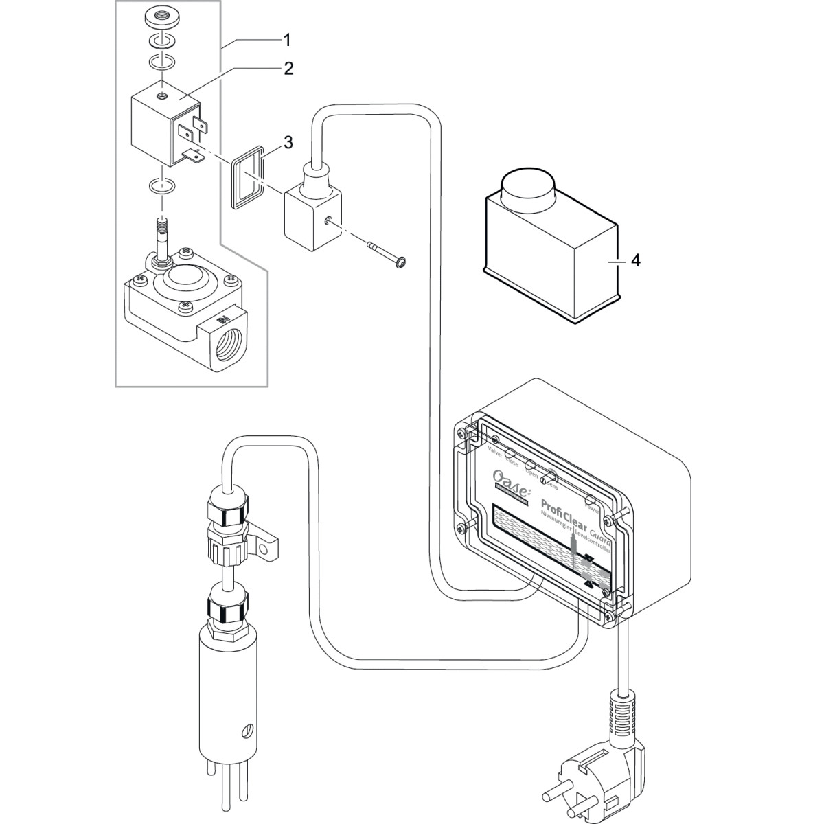 Oase Proficlear Guard Auto Top Up Spare Parts diagram Oase Proficlear Guard Auto Top Up Spare Parts diagram